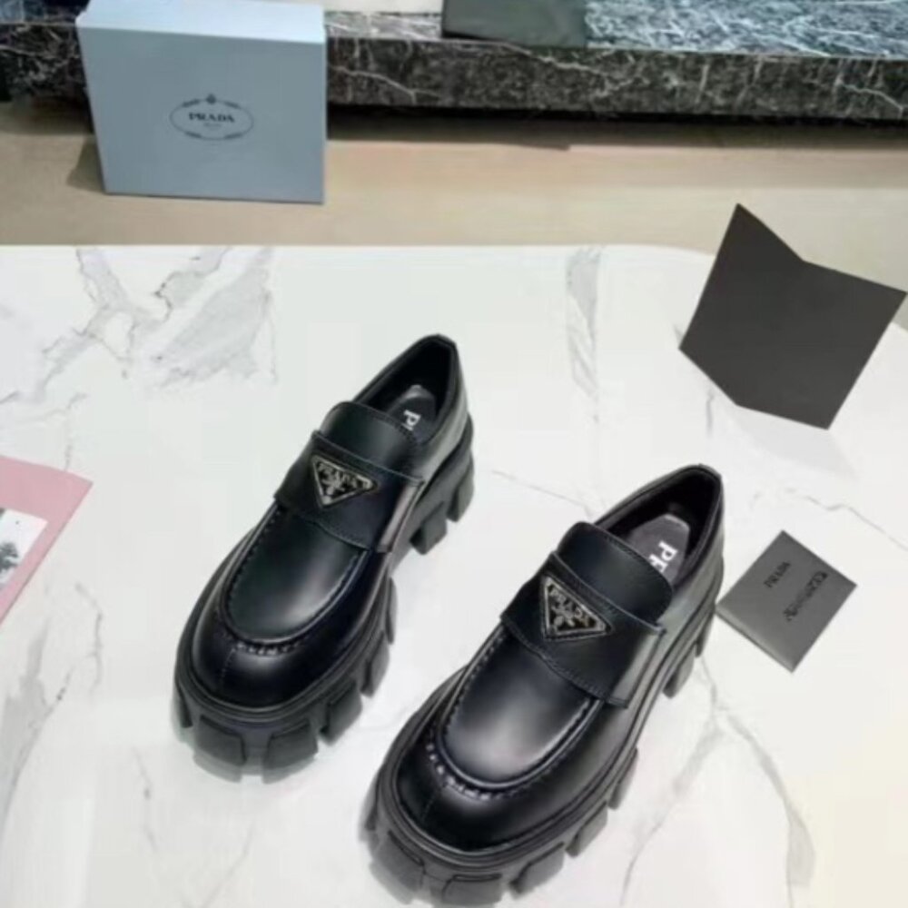 Women's Prada black loafers